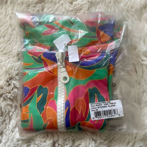 Stone Fox Swim Rafa One Piece in Stained Glass Size M
